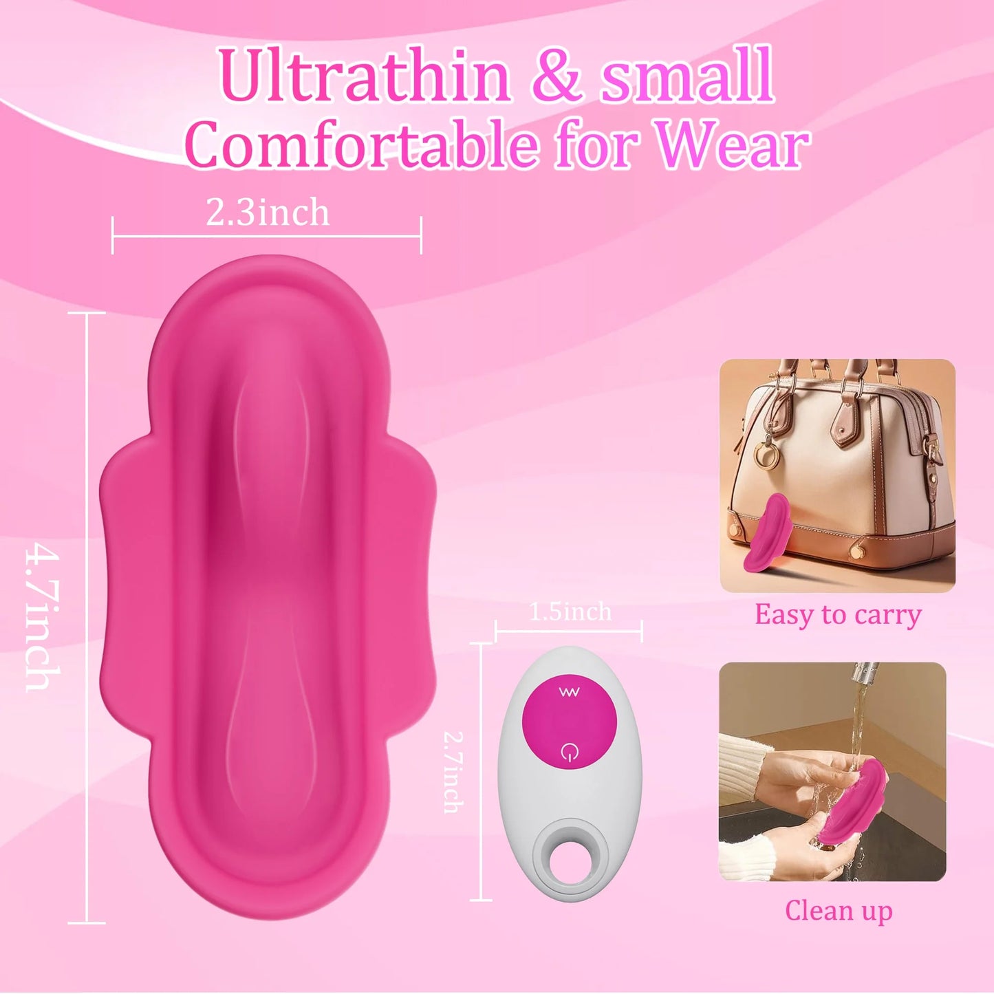 APP Remote Control Vibrator Female Sex Toys Bluetooth Wearable Vibrating Panty Silicone Mini Stimulator Waterproof Adult Toy with 11 Vibrating Modes for Women Couples Pleasure