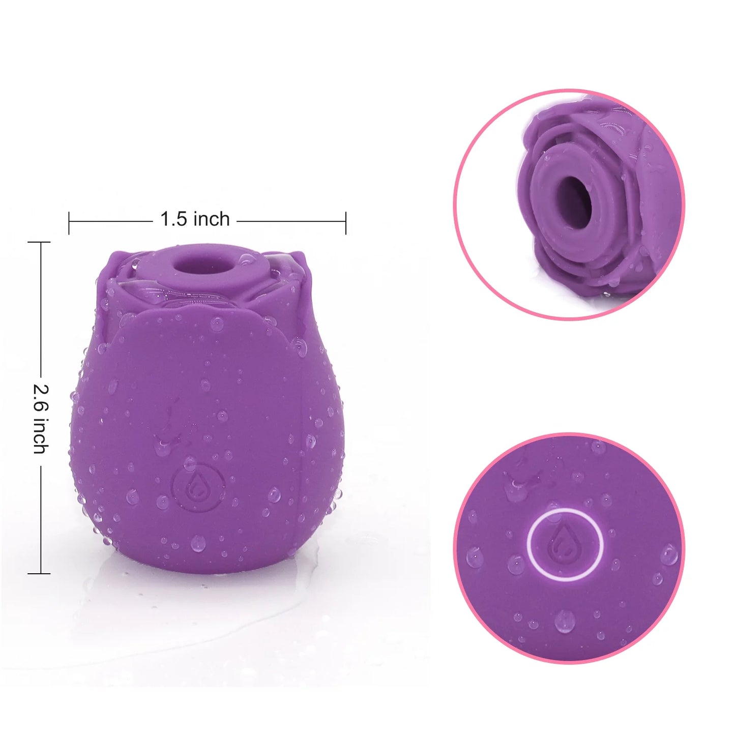 Rose Toy Vibrator and Adult Sex Toys for Women Pleasure 10 Vibrating (Purple)